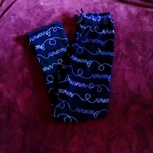 Fuzzy "dreamer" pajama pants